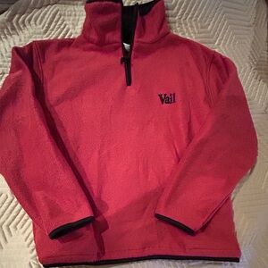 Vail fleece zip up Youth Large New red